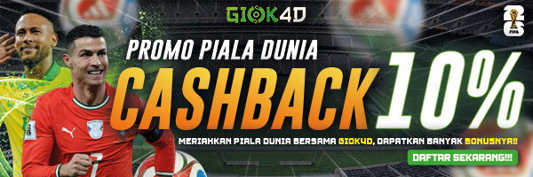 CASHBACK 10% PIALA DUNIA